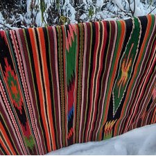Ludowy kilim, pasiak, narzuta