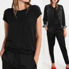 AWARE by VERO MODA VMAVA PLAIN T-shirt basic luźna bluzka lyocel Hv287