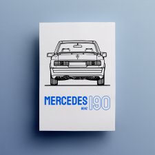 Retro Plakat Motoryzacyjny | Mercedes Benz 190 Baby Benz |  A3