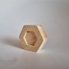Gałki do mebli z drewna, drewniane śrubki, wzór 6
