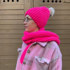 Zestaw czapka+szalik handmade