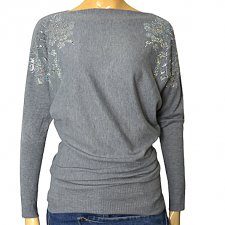 SWETER Z KASZMIREM BIŻUTERYJNY