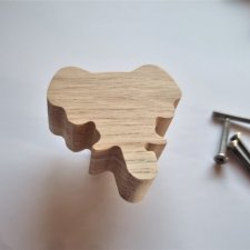 Drewniane gałki do mebli, z drewna, SAFARI słoń