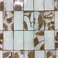 Kafelki ceramiczne ręcznie robione "Porcelanowe kwiaty II"