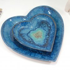 Zestaw 2 ceramicznych mis / pater do kuchni, łazienki lub sypialni