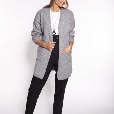 Swetrowy płaszczyk - PA013 szary MKM