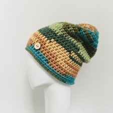 Czapka beanie smerf kolorowa szydełkowa uniseks