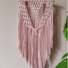 Delikatna makrama boho - perełka - rosa