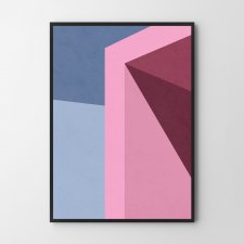 Plakat różowa abstrakcja 30x40 cm