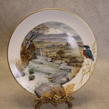 Porcelanowy Angielski Kolekcjonerski Talerz Franklin Porcelain Plate A secluded stream in November 1979 by Peter Banett. ROYAL WORCESTER ENGLAND