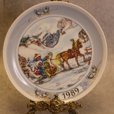 Talerz kolekcjonerski Porzellen Tettau Niemiecka Porcelana Talerz Świąteczny