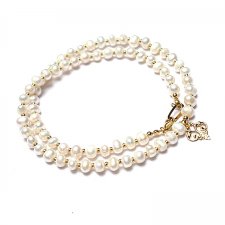 Pearls /white/ perły naturalne vol. 6 - choker
