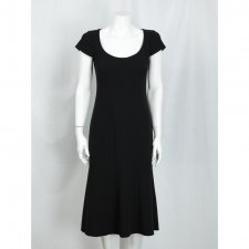Elegancka czarna sukienka midi Bialcon, S-M