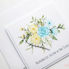 Kartka Ślubna z dzikimi różami - koperta