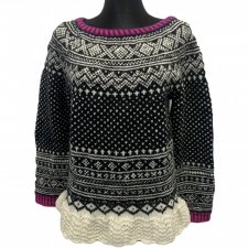 Sweter Norweski Handmade Vintage Wełna