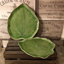 PATERA CERAMICZNA ZIELONY LIŚĆ