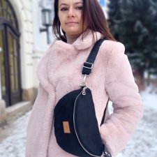 Zamszowa torebko nerka Czarna
