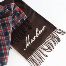 MOSCHINO silk wool exclusive scarf