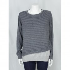 Szary dzianinowy sweter, M