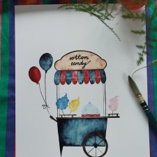 Ilustracja, Plakat, Akwarela, Ręcznie malowane, Dla dzieci, Dla domu, Druk, Pokój dziecięcy, W cyrku, Plakaty dla dzieci