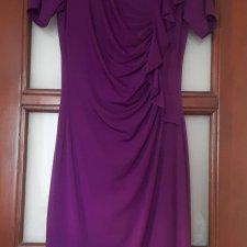 Vera Mont vintage sukienka fioletowa