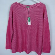 Benetton sweter bawełna pink - M/L z metką