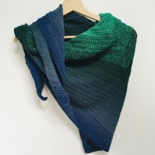 Chusta szydełkowa ombre nie mech handmade