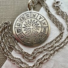 Zodiak ❀ڿڰۣ❀ Starszej daty naszyjnik, srebro 925 ❀ڿڰۣ❀