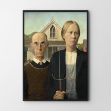 Plakat Nieoczekiwana zmiana miejsc Grant Wood  - format 30x40 cm