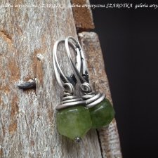 SPRING kolczyki z peridotu i srebra