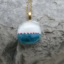 Boje na morzu - krótki naszyjnik na złocie