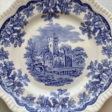 Rzadka patera 28cm! ❀ڿڰۣ❀ SPODE BLUE ROOM ❀ڿڰۣ❀ Regency series - Ruins ❀ڿڰۣ❀ FIRST INTRODUCED c.1848