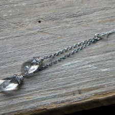 Kryształowe migdały - naszyjnik ze srebra