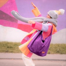Duża torba worek Mili Chic 7- fioletowa