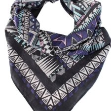 chusta vintage bandana bawełniana aztecka geometryczna printy