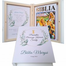 Pamiątka Pierwszej Komunii Świętej, Pudełko, Biblia