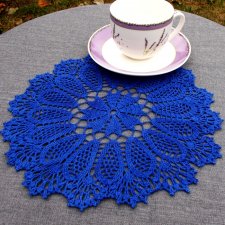 Niebieska serwetka vintage 27cm
