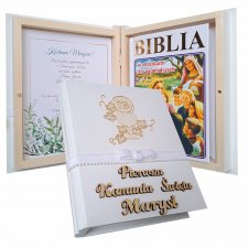 Pierwsza Komunia Święta, Biblia w drewnianym pudełku