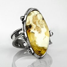 Seasalt srebrny pierścionek z bursztynem bałtyckim
