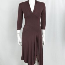 Brązowa sukienka midi Moda International, XS