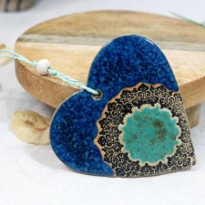 Duże serce - ceramiczna ozdoba laguna
