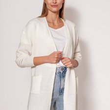 Swetrowy płaszczyk - PA013 ecru MKM