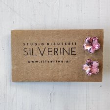 Kolczyki Kwiat Swarovski Crystal Light Rose