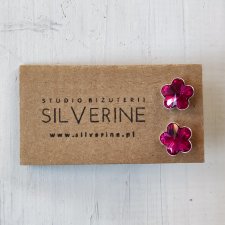 Kolczyki Kwiat Swarovski Crystal Fuchsia.