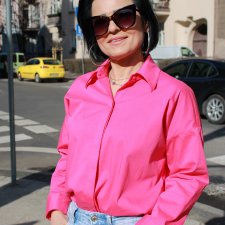 Koszula oversize magenta Pauli