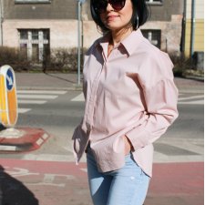 Koszula oversize pudrowy róż Pauli