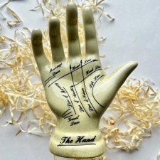 Porcelain Plamistry Chiromancy Fortune Teller Hand ❤❤ Wyjątkowy przedmiot ❤❤