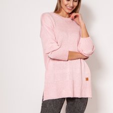 Dzianinowa bluza - SWE303 róż MKM