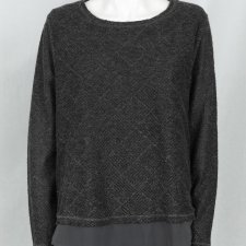 Grafitowy sweter z wełną i jedwabiem Riani