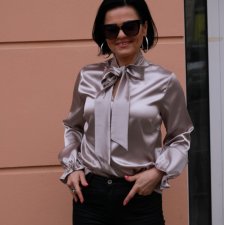 Bluzka kolor szampański z kokardą DALIA